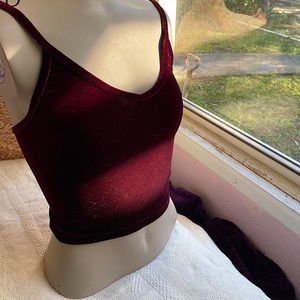 Velvet brandy crop top